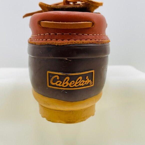 Cabela's Lace Up Brown Leather Women's Duck Rain Boot Shoe - Size 9 - Picture 13 of 16